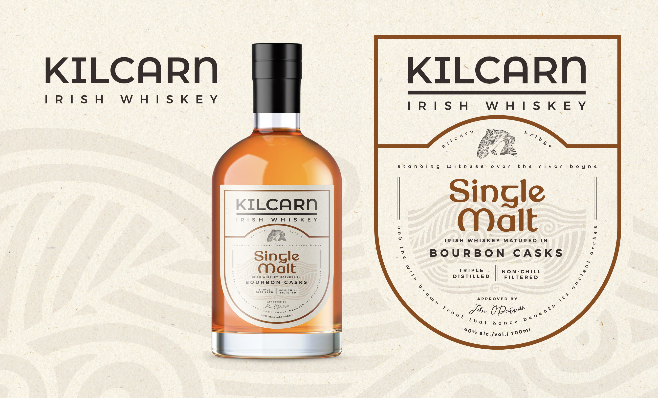 Kilcarn Irish Whiskey label artwork