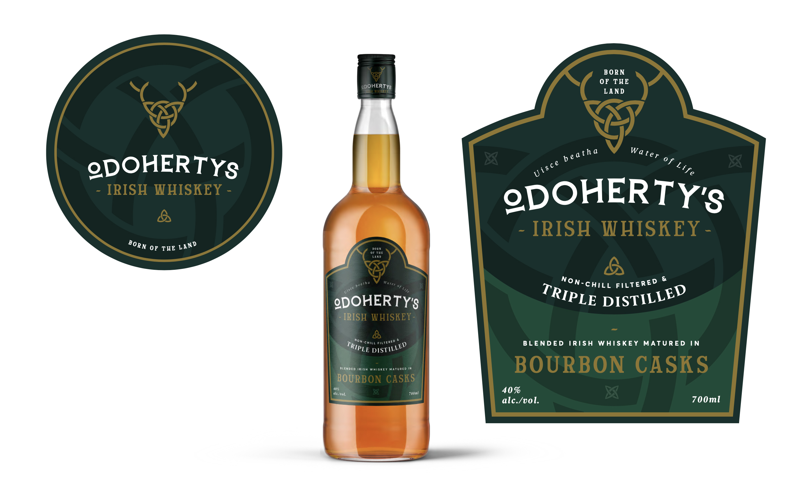 O&rsquo;Doherty&rsquo;s Irish Whiskey label artwork